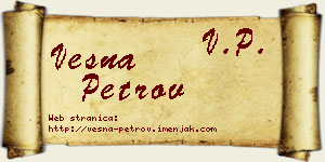 Vesna Petrov vizit kartica